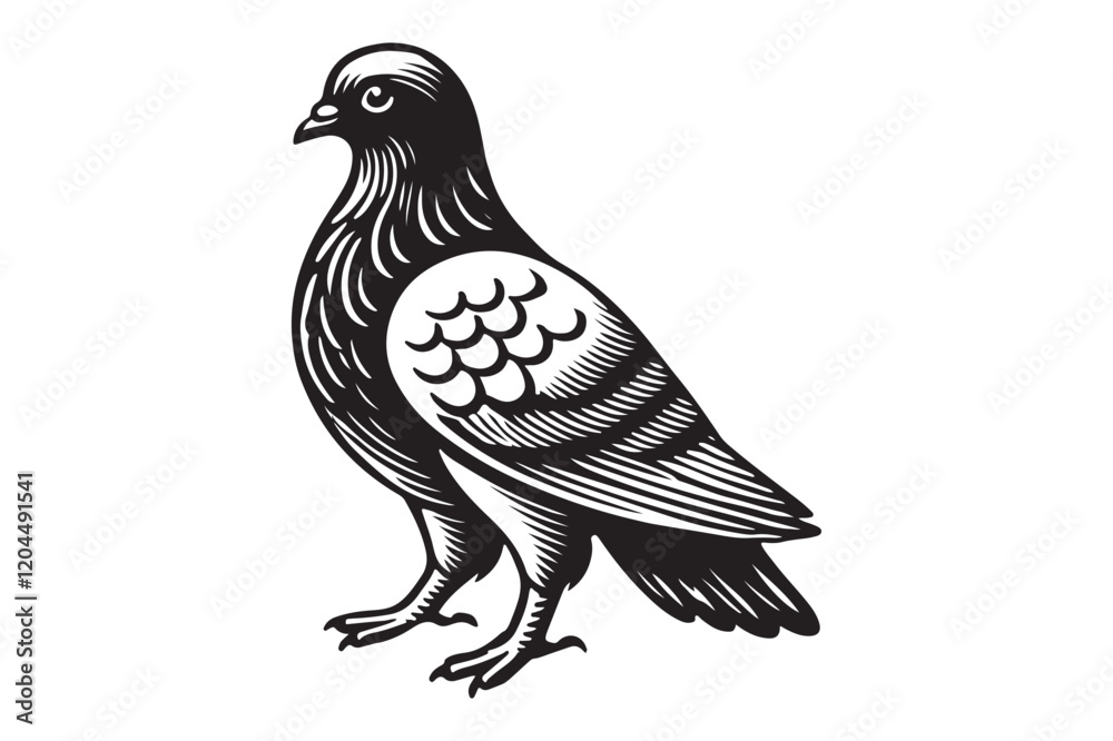 Obraz premium Pigeon Silhouette