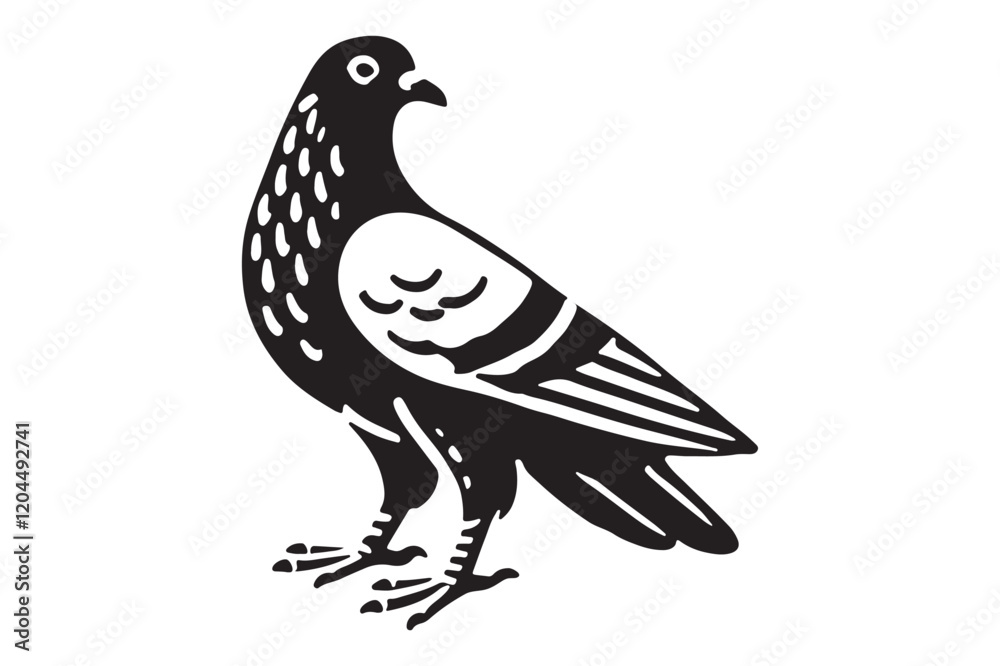 Obraz premium Pigeon Silhouette