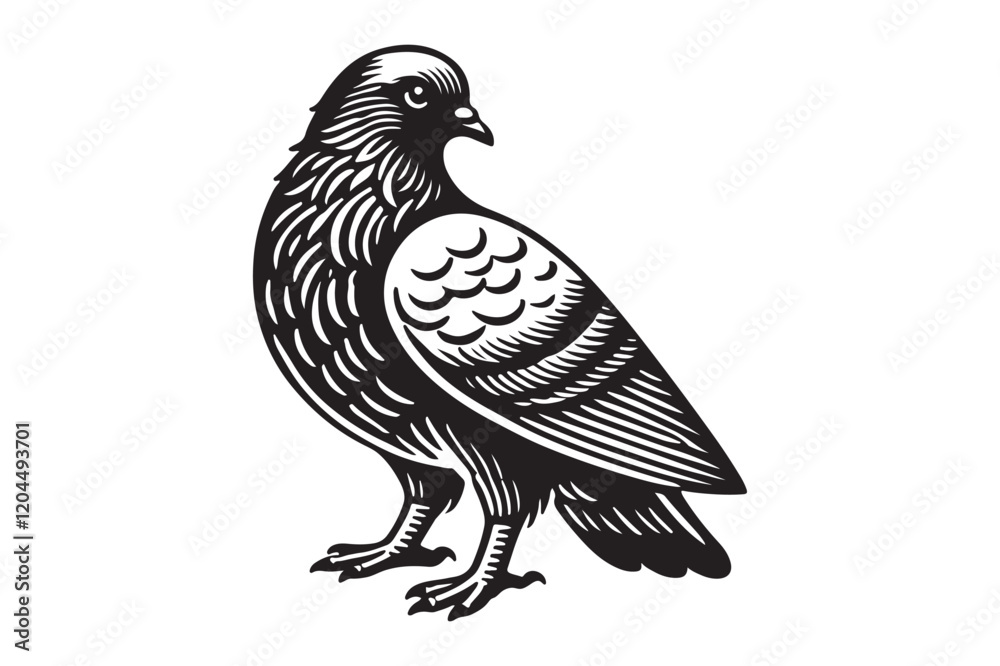 Fototapeta premium Pigeon Silhouette