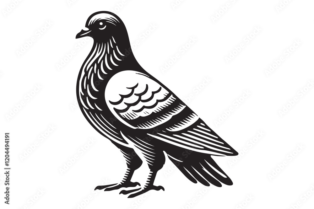 Fototapeta premium Pigeon Silhouette