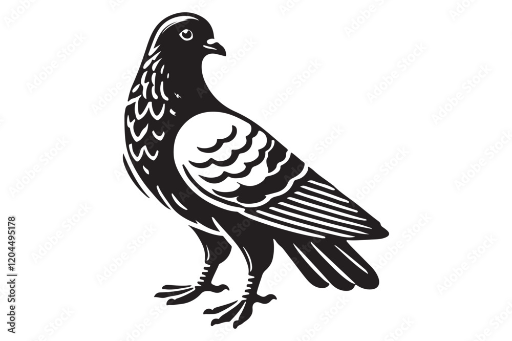 Fototapeta premium Pigeon Silhouette