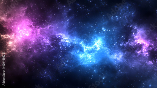 Wallpaper Mural A breathtaking cosmic nebula with vibrant hues of purple and blue, showcasing the beauty of space. Torontodigital.ca