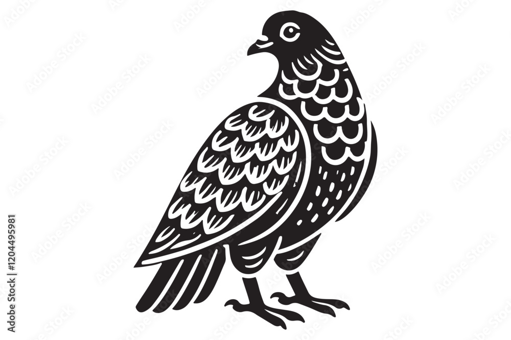 Fototapeta premium Pigeon Silhouette