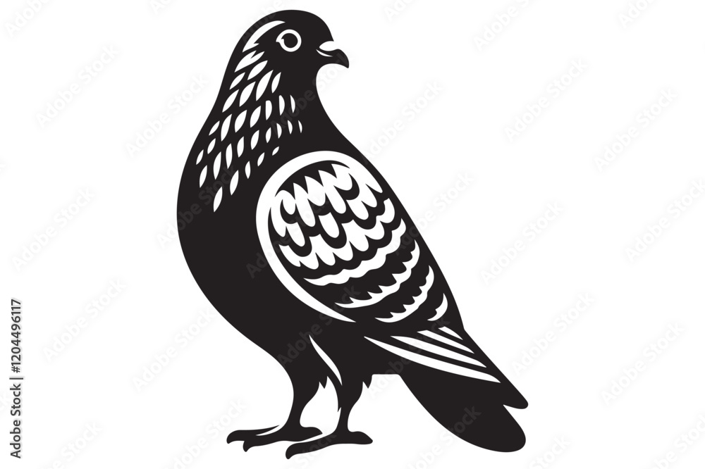 Fototapeta premium Pigeon Silhouette