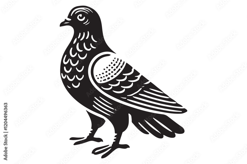 Obraz premium Pigeon Silhouette