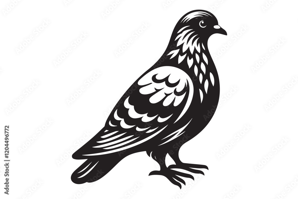 Obraz premium Pigeon Silhouette