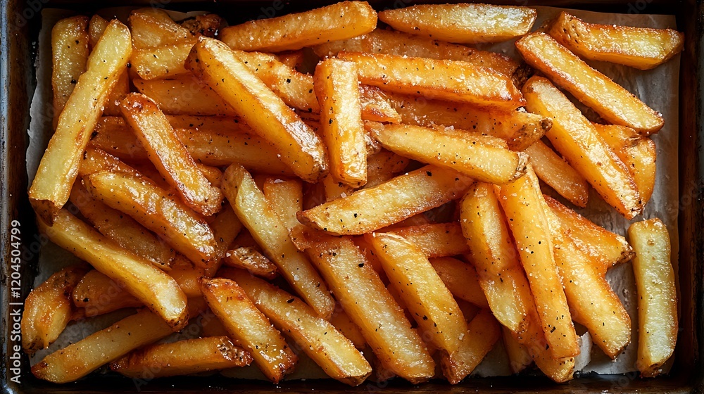 French fries set against a plain background. French fries set against a plain background.