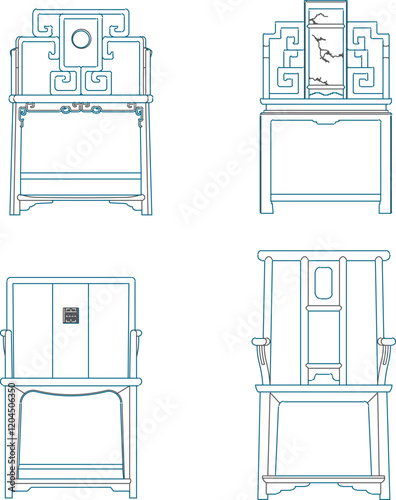 vector sketch, illustration, silhouette, design, decoration, interior decoration, modern vintage classic relaxing sofa chair.eps