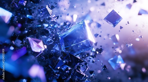 Abstract Background 3D Blue Triangles

 photo