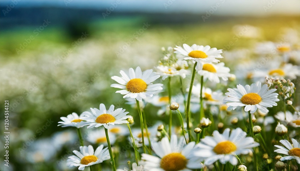 Camomile.Chamomile flower field.Field of camomiles at sunny day at nature.Spring, summer background. Meadow flowers. Medicinal plant. Camomile.Chamomile flower field.Field of camomiles at sunny day at nature.Spring, summer background. Meadow flowers. Medicinal plant.