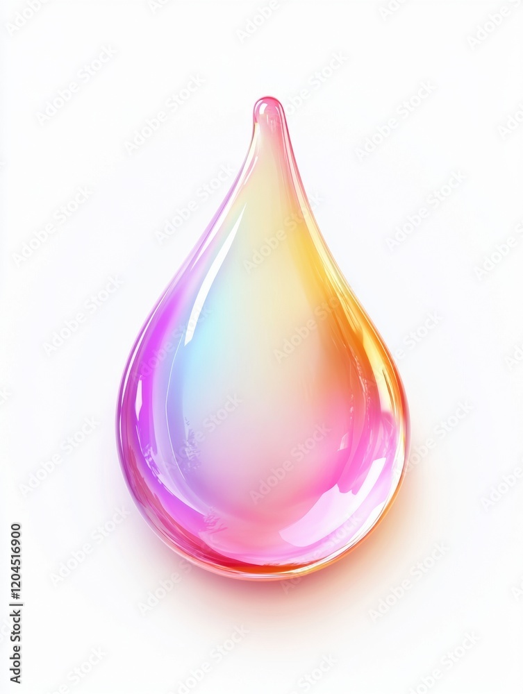 Colorful droplet shaped design with gradient shades of pink, purple, and blue capturing light reflection. Generative AI Colorful droplet shaped design with gradient shades of pink, purple, and blue capturing light reflection. Generative AI