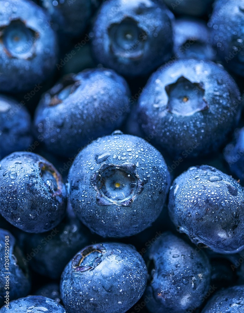 Water drops on ripe sweet blueberry. Fresh blueberries background with copy space for your text. Vegan and vegetarian concept. Macro texture of blueberry berries.Texture blueberry berries close up Water drops on ripe sweet blueberry. Fresh blueberries background with copy space for your text. Vegan and vegetarian concept. Macro texture of blueberry berries.Texture blueberry berries close up
