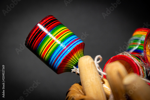 Artisanal Mexican Toys in a Basket photo