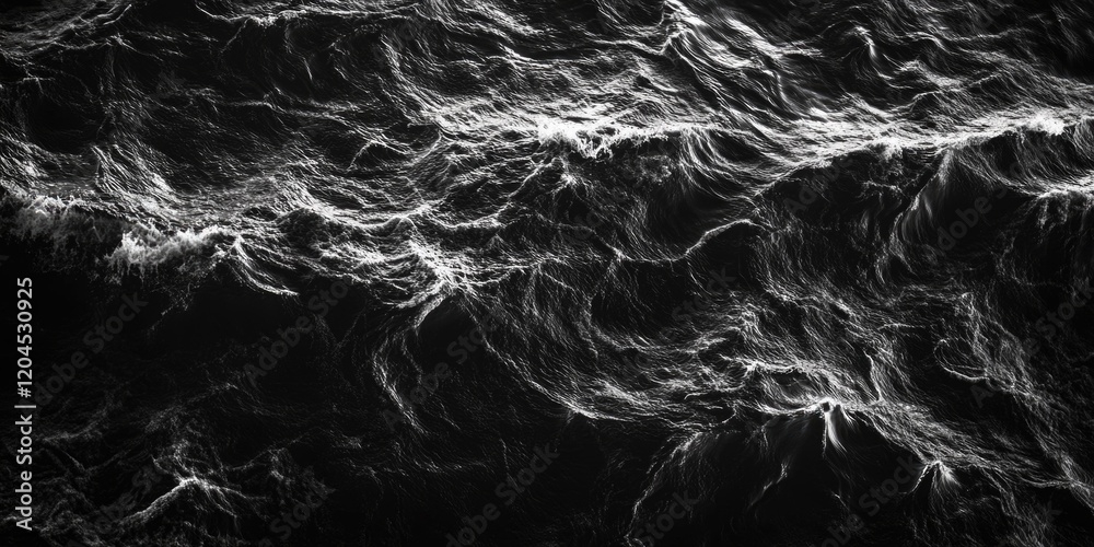 Obraz premium A serene and peaceful black and white image of a body of water