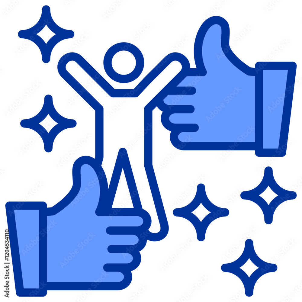 Sales and Job Activity Mixed Blue Icon Sales and Job Activity Mixed Blue Icon
