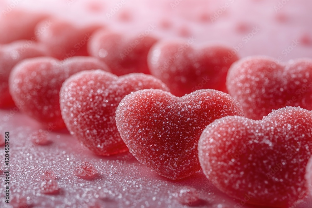 A close-up shot of a bunch of candy hearts with colorful wrappers and sweet treats inside A close-up shot of a bunch of candy hearts with colorful wrappers and sweet treats inside