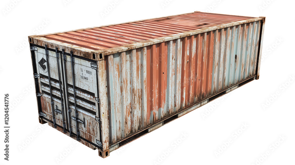 Shipping container on transparent background ,high resolution Shipping container on transparent background ,high resolution