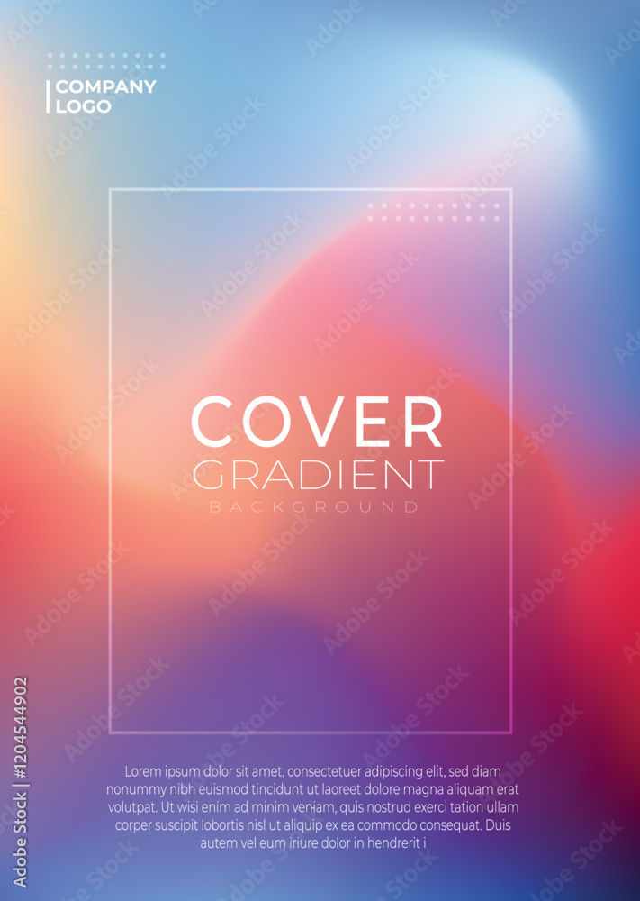 Vibrant abstract gradient background with a professional modern layout, featuring smooth color transitions in red, orange, and blue hues, ideal for branding, presentations, and design projects.