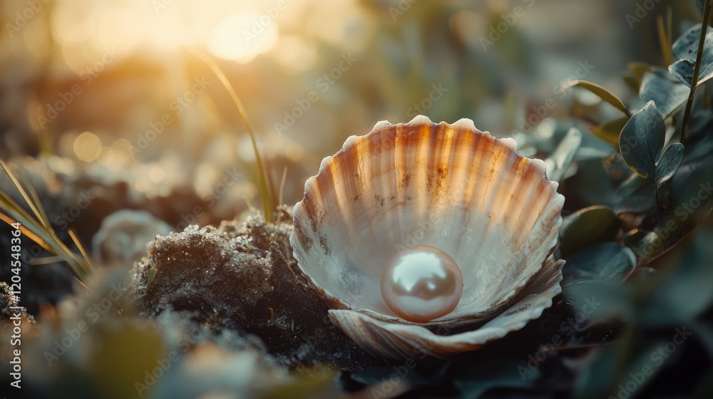An exquisite pearl nestled within a luminescent shell, surrounded by soft, natural textures, reflects elegance and mystery. An exquisite pearl nestled within a luminescent shell, surrounded by soft, natural textures, reflects elegance and mystery.