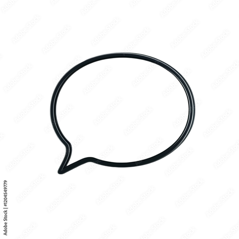 Minimalist Black Speech Bubble Icon – Clean Design Element for Communication Themes – Isolated on Transparent Background Minimalist Black Speech Bubble Icon – Clean Design Element for Communication Themes – Isolated on Transparent Background