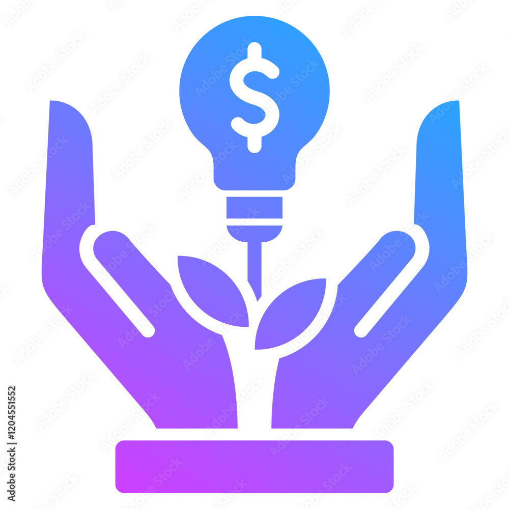 Obraz premium Financial Production Partners Glyph Gradient Icon