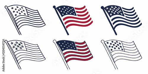 american flag illustration