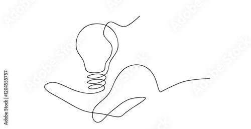 Hand and light line art
