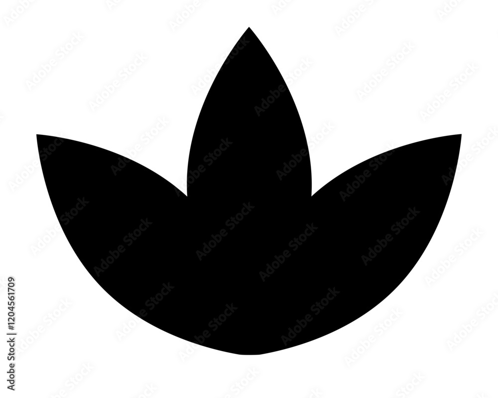 Lotus flower, plant - vector silhouette for logo or pictogram. Stylized Water Lily Flower for stencil, sign or icon Lotus flower, plant - vector silhouette for logo or pictogram. Stylized Water Lily Flower for stencil, sign or icon