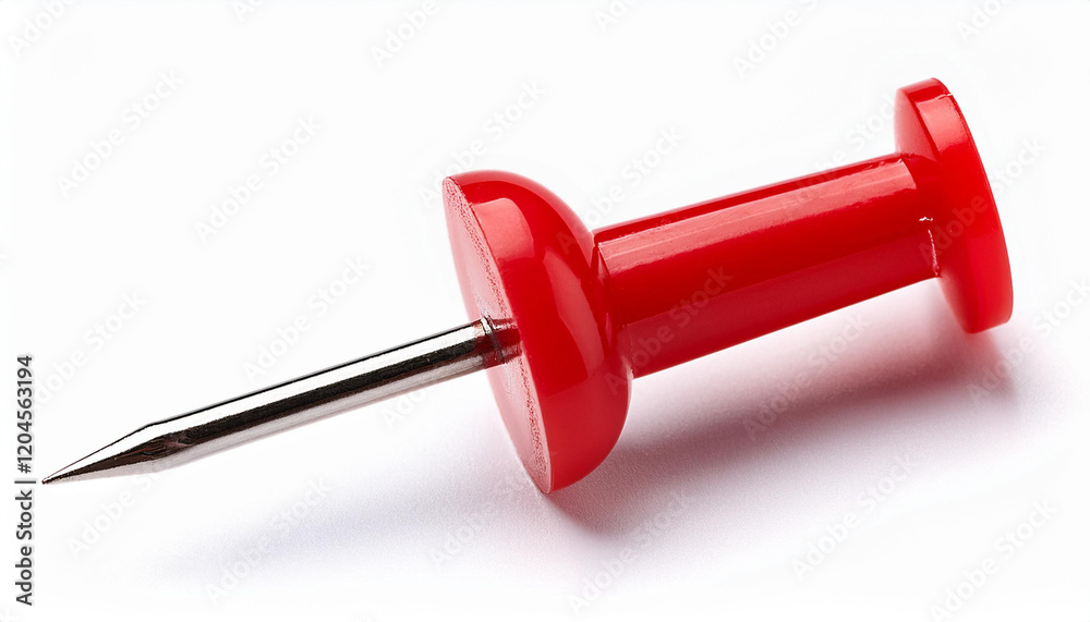 red push pin isolated on white background red push pin isolated on white background