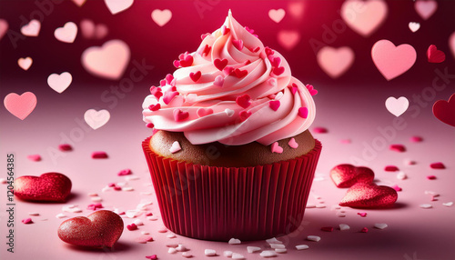 valentine s day cupcake a delicious treat photo