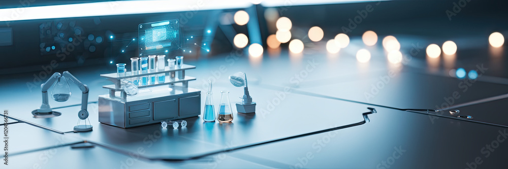 Modern Lab Science Research Technology Experiment Chemistry Equipment Innovation Discovery Analysis