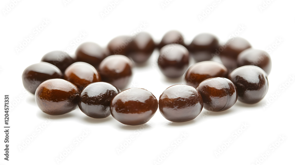 Scattered Coffee Beans on White Background Scattered Coffee Beans on White Background