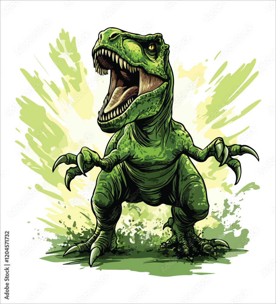 Obraz premium Dinosaur illustration with solid color
