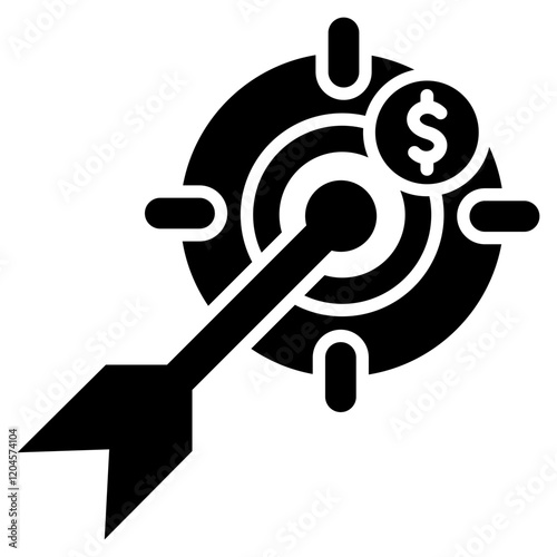 Sales and Job Activity  Glyph Black Icon