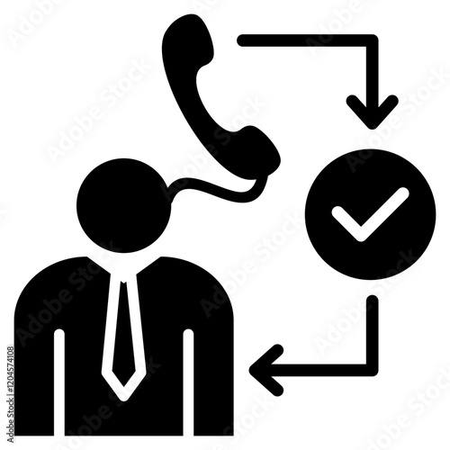 Sales and Job Activity  Glyph Black Icon