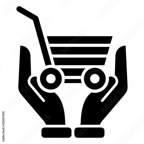 Sales and Job Activity  Glyph Black Icon