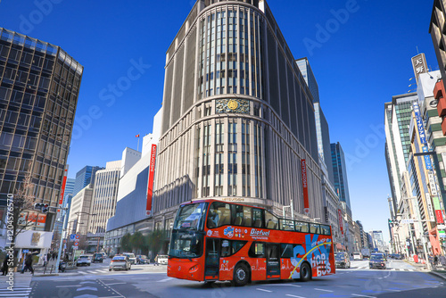 東京都の都市風景　日本橋　交差点