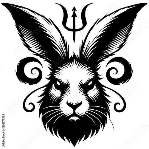 Rabbit demon silhouette