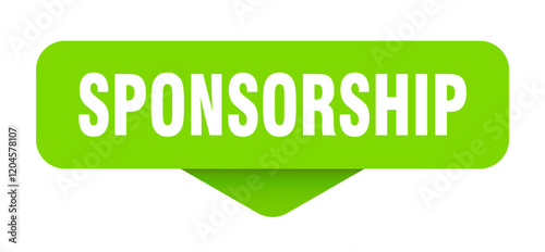 sponsorship sticker. sponsorship sign on transparent background