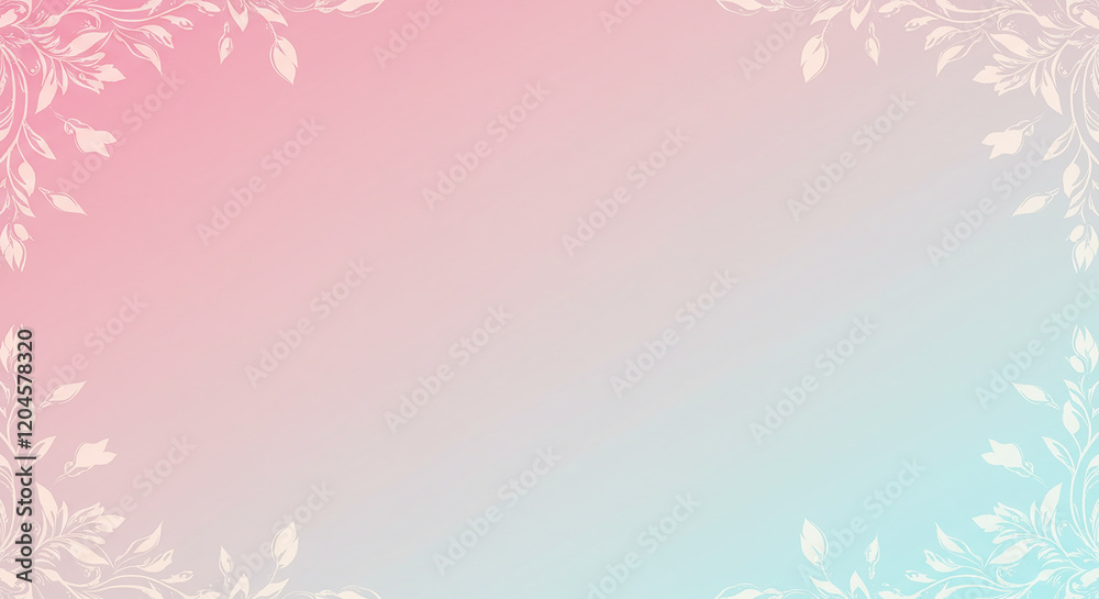 Pastel Pink and Blue Gradient Background with Delicate Floral Frame Perfect for Wedding Invitations Pastel Pink and Blue Gradient Background with Delicate Floral Frame Perfect for Wedding Invitations