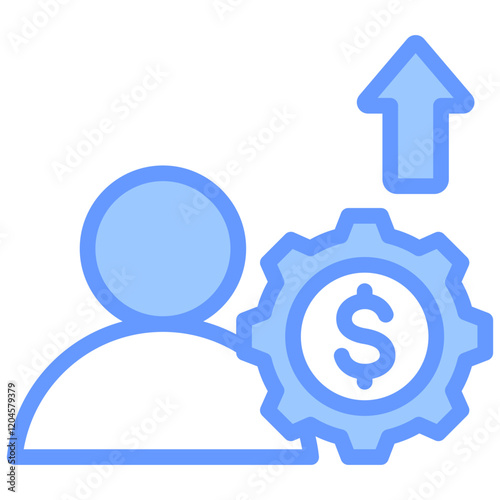 Entrepreneurship Blue Icon