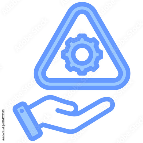 Risk Control Blue Icon