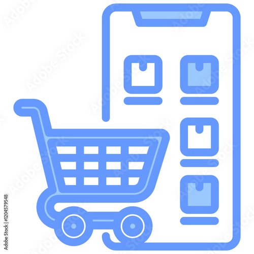 Ecommerce Blue Icon