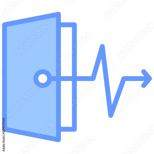 Exit Strategy Blue Icon