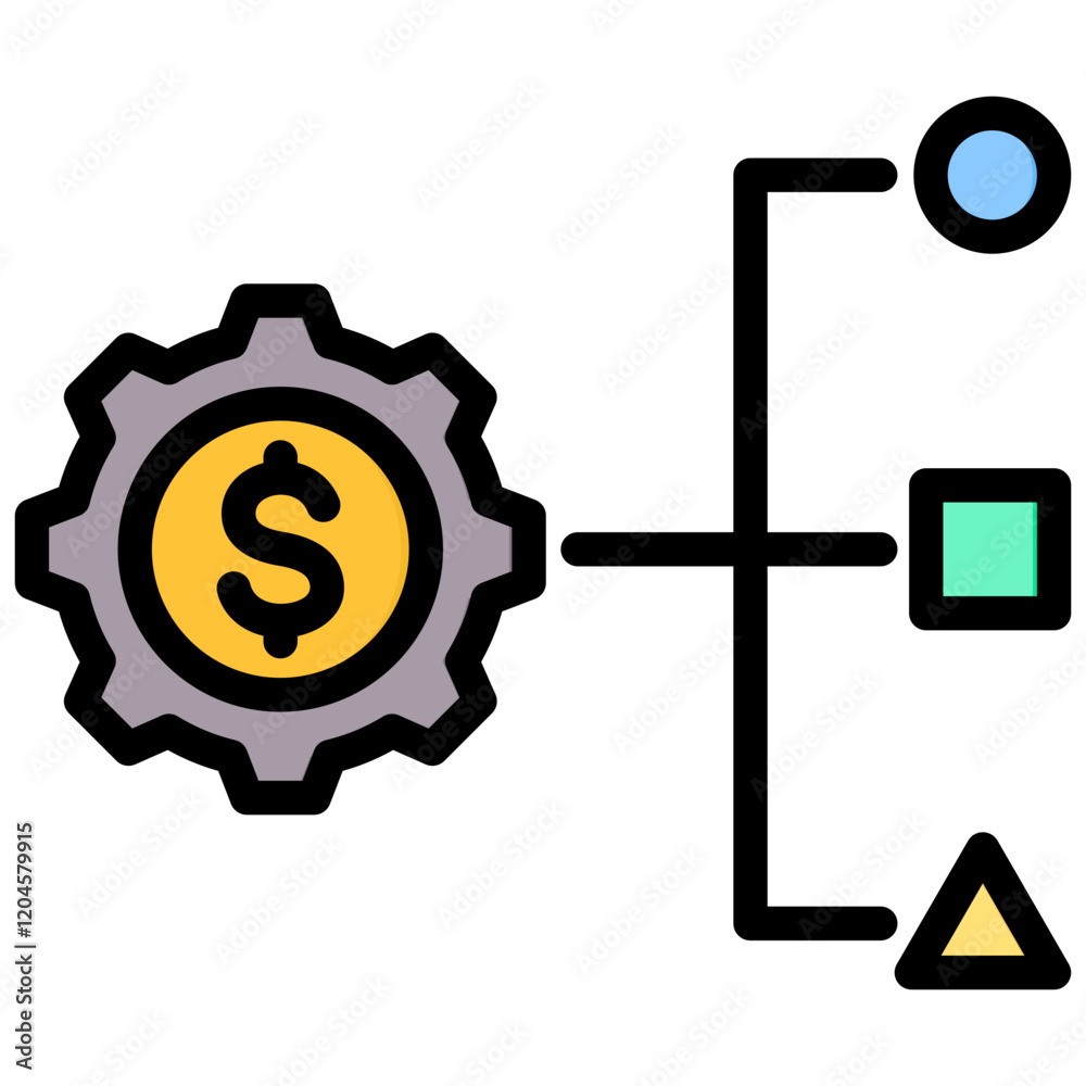 Business Model Outline Color Icon Business Model Outline Color Icon