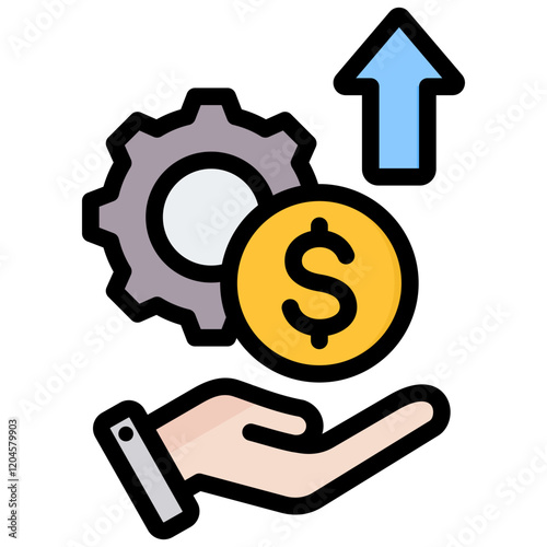 Monetization Outline Color Icon