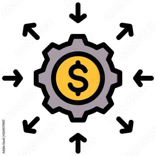 Diversification Outline Color Icon