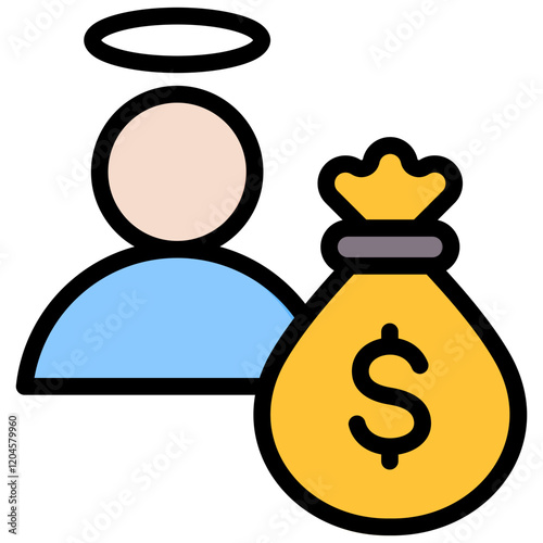 Angel Investor Outline Color Icon