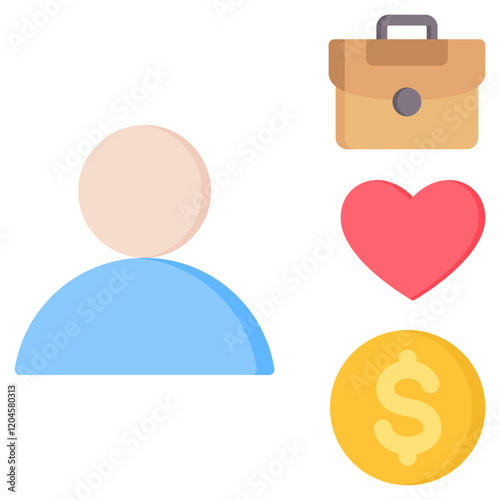 Consumer Behavior Flat Icon