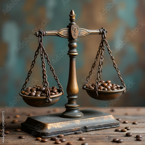 A scale with coffee in it